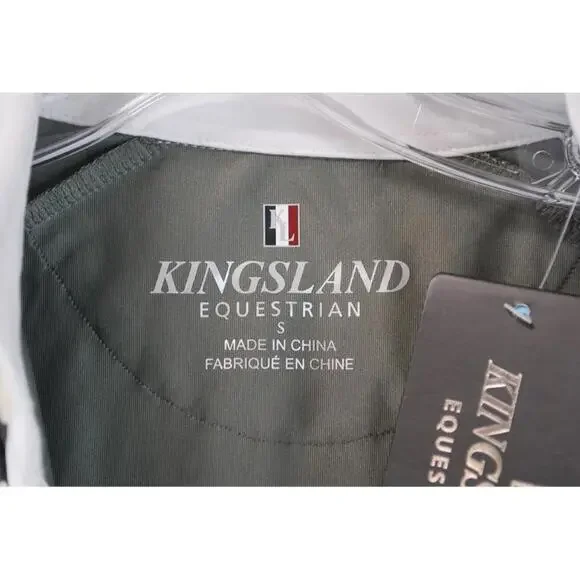 Kingsland Equestrian Short Sleeve Show Shirt Men’s Small Olive/White NWT
